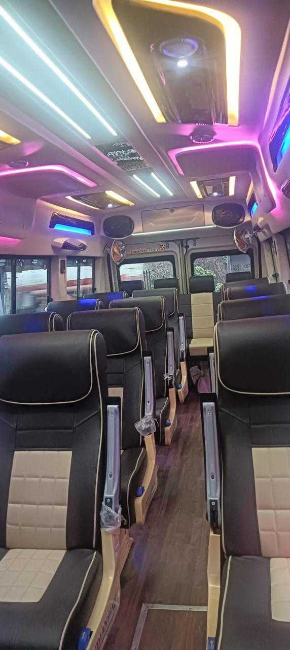 Travel With Sharma 17-seater traveller for Manali Shimla Spiti Valley group tours